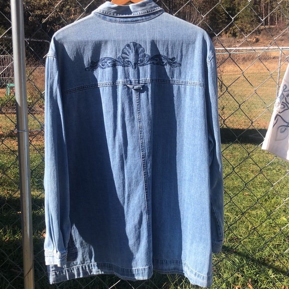 Delta Burke Denim shirt Jacket Ladies Size XXL - Picture 4 of 6